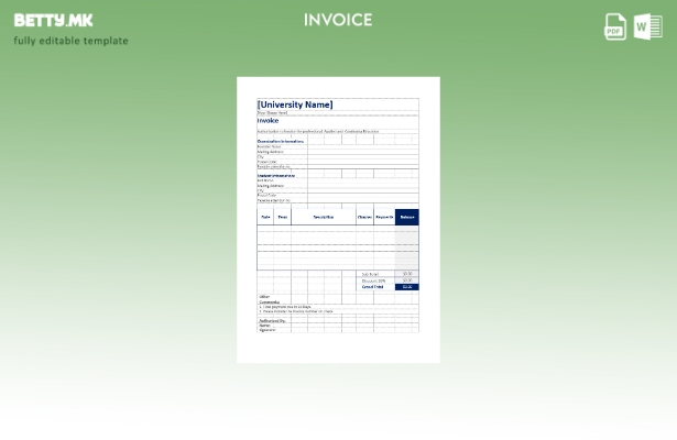 модерен стил едноставен образец за образовна фактура